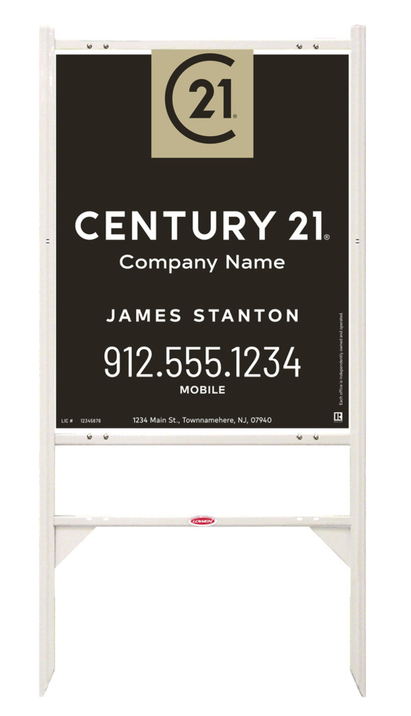 Gibraltar Frame 30x24 Steel Agent White - Century 21 | Lowen Sign