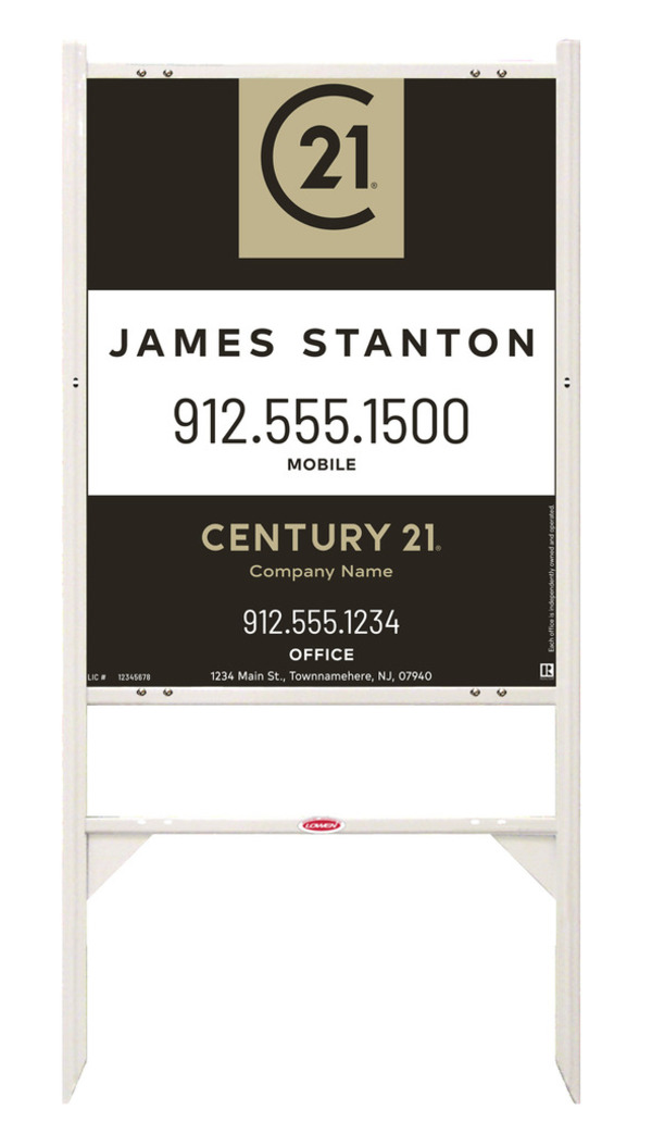 Gibraltar Frame Unit 30x24 Aluminum Composite Agent Property White - Century 21 | Lowen Sign