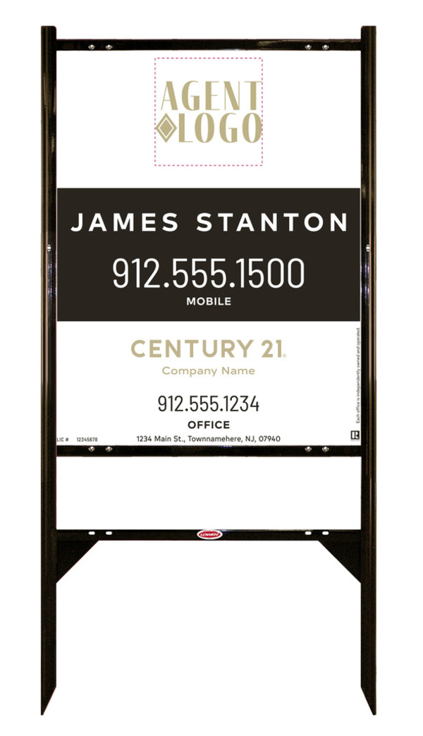 Gibraltar Frame Unit 30x24 Aluminum Composite Agent Logo Property - Century 21 | Lowen Sign