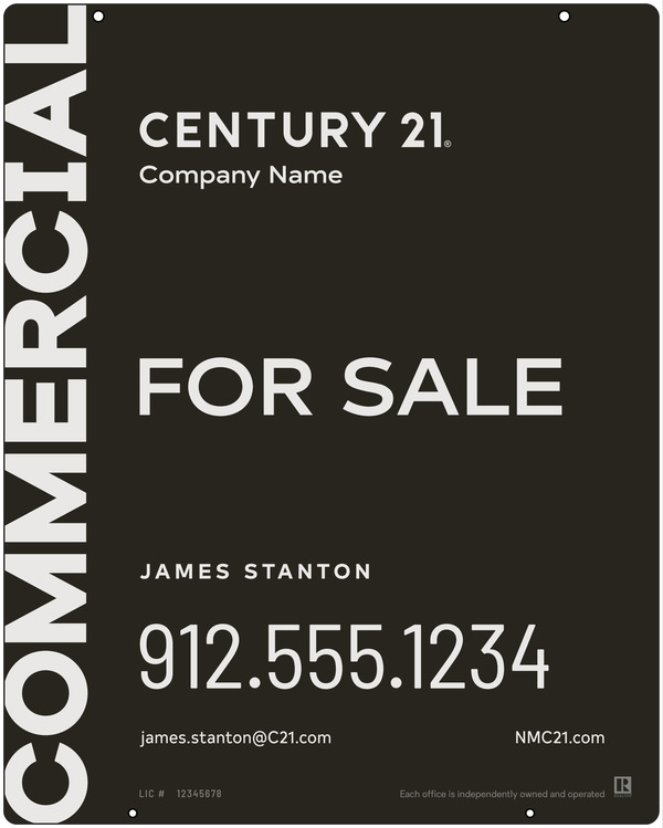 Century 21 Commercial Agent Hanging Panel 30x24 Steel - C21