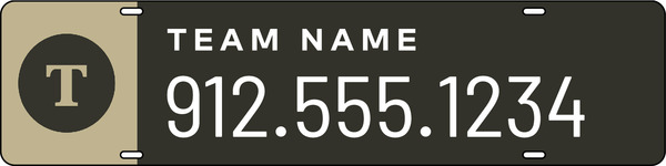 Steel Team Name Rider 6x24 - Century 21 | Lowen Sign