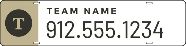 Steel Team Name Rider 6x24 Standard - Century 21 | Lowen Sign