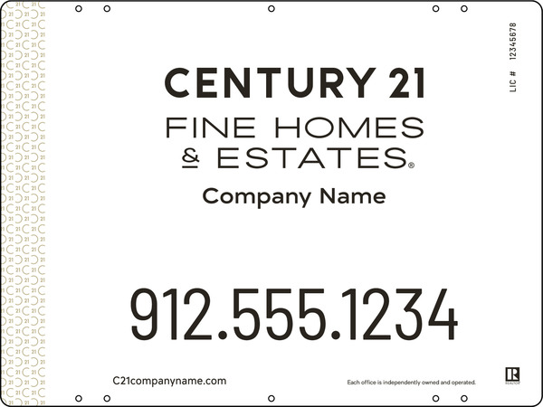 Steel Yard Sign Panel 18x24 DF - Century 21 | Lowen Sign