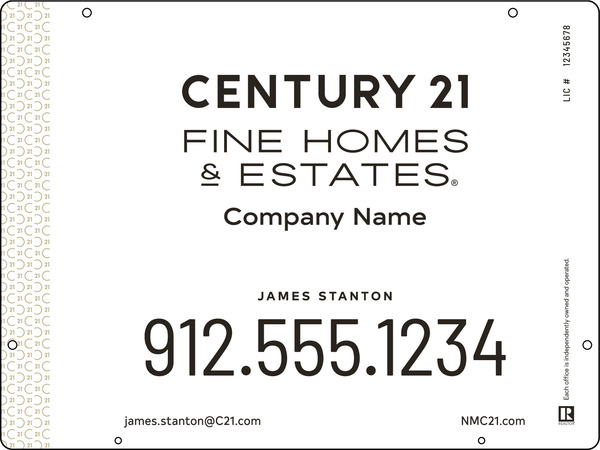 Aluminum Hanging Panel 18x24 DF - Century 21 | Lowen Sign