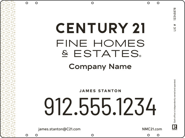 Steel Yard Sign Panel 18x24 DF - Century 21 | Lowen Sign