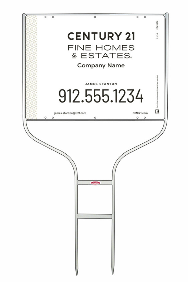 Round Rod Frame and Sign Panel Unit, 18h x 24w