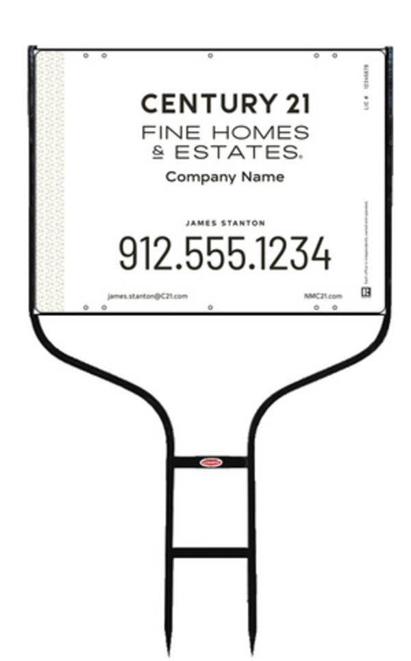 Round Rod Frame and Sign Panel Unit, 18h x 24w