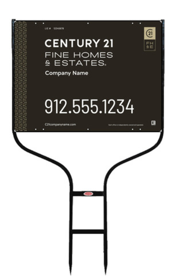 Round Rod Frame and Sign Panel Unit, 18h x 24w