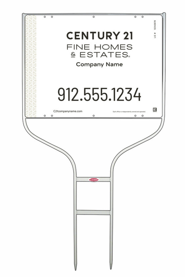 Round Rod Frame and Sign Panel Unit, 18h x 24w