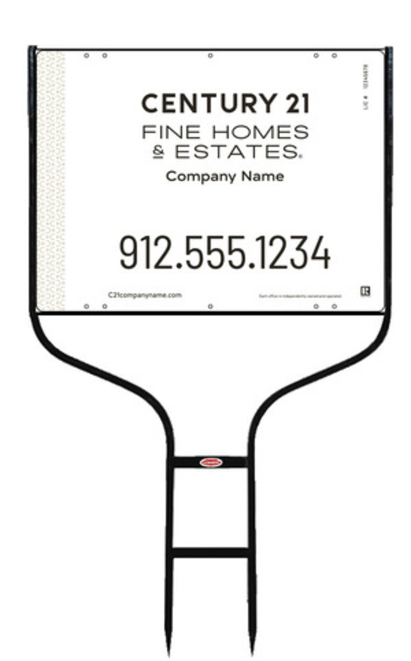 Round Rod Frame and Sign Panel Unit, 18h x 24w