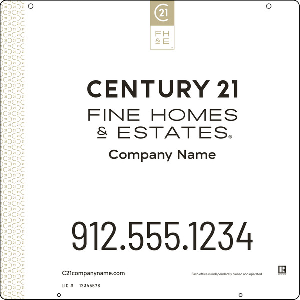 Steel Hanging Panel 24x24 DF - Century 21 | Lowen Sign