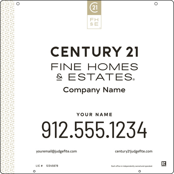 Steel Hanging Panel 24x24 DF - Century 21 | Lowen Sign