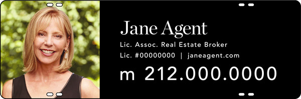 Photo Agent Name Sign Rider, 8h x 24w, 3MM Aluminum Composite