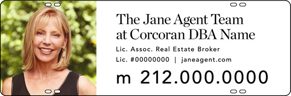 Photo Agent Team Name Sign Rider, 8h x 24w, 3MM Aluminum Composite