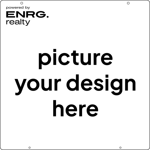 Custom Design Hanging Sign Panel, 24h x 24w, .063 Aluminum