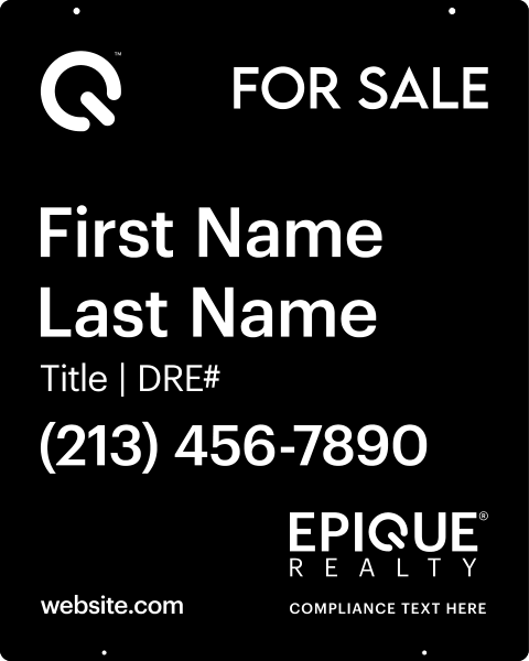 Agent Hanging Sign Panel, 30h x 24w, Steel