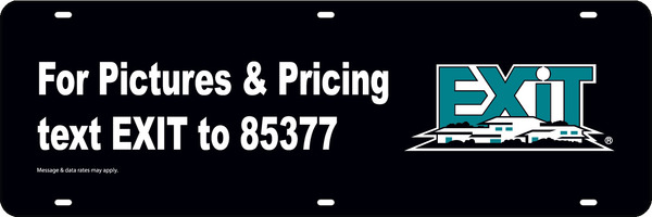 Text Keyword Sign Rider, 6h x 18w, Black