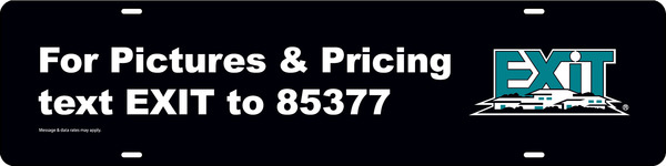 Text Keyword Sign Rider, 6h x 24w, Black