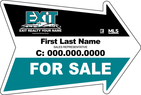 Corrugated Plastic Arrow Shape Panel, 18h x 24w