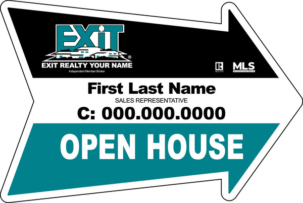 Corrugated Plastic Arrow Shape Panel, 18h x 24w