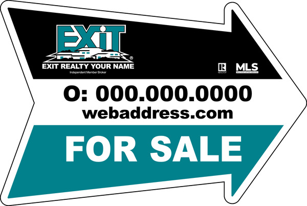 Corrugated Plastic  Arrow Shape Panel, 18h x 24w