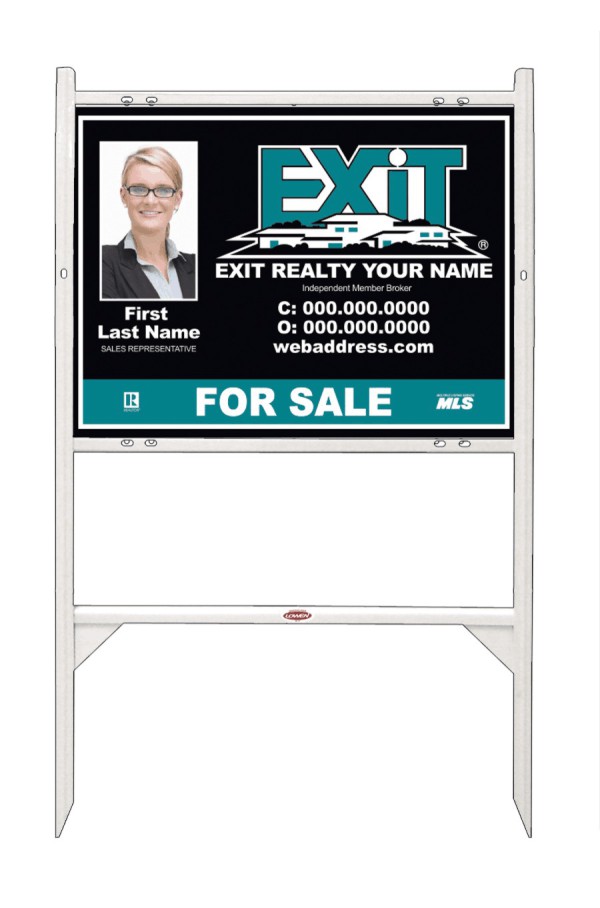 White Angle Iron Sign Unit, 18h x 24w