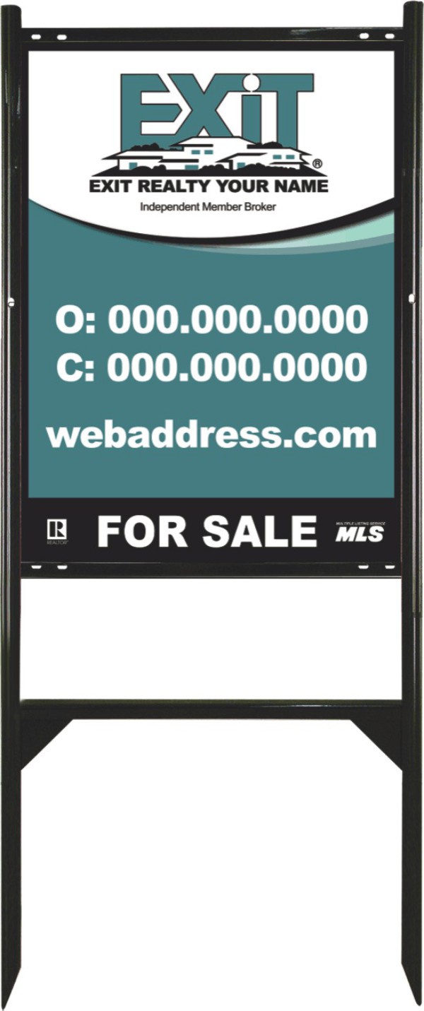 Black Angle Iron Sign Unit, 24h x 18w