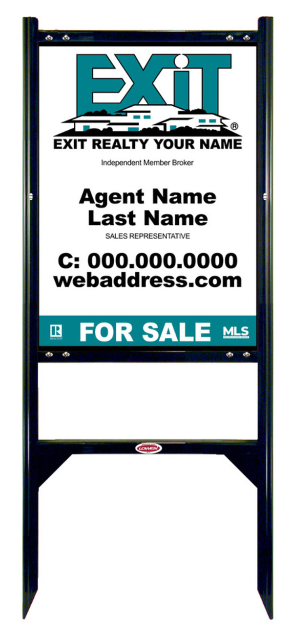 Black Angle Iron Sign Unit, 24h x 18w