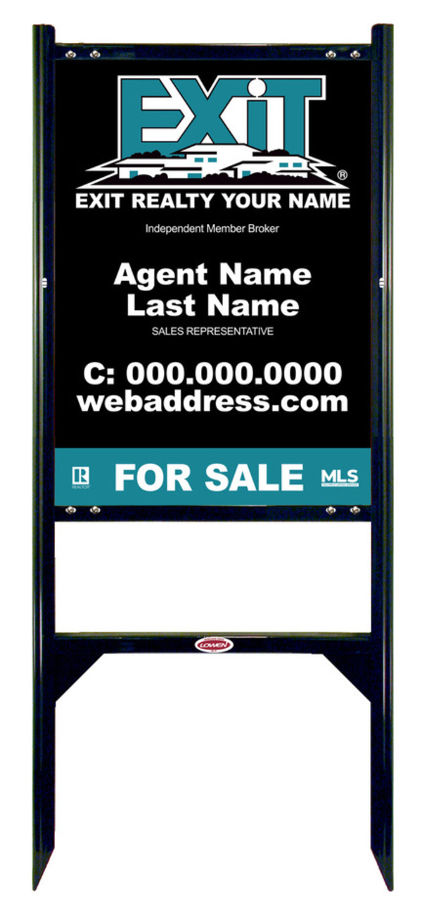 Black Angle Iron Sign Unit, 24h x 18w