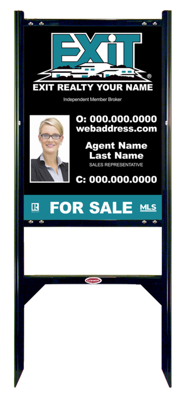 Black Angle Iron Sign Unit, 24h x 18w