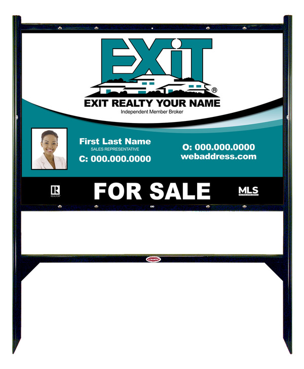 Black Angle Iron Sign Frame and Panel Unit, 24h x 36w