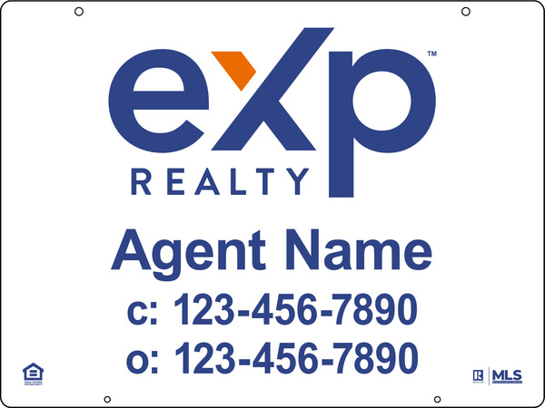 Hanging Agent Sign Panel, 24 ga. Steel, 18h x 24w