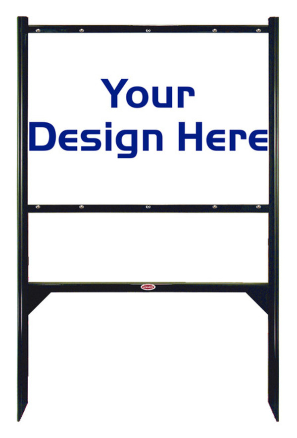 real estate Angle Iron Frame and sign panel unit, 24 GA steel 20h x 28w