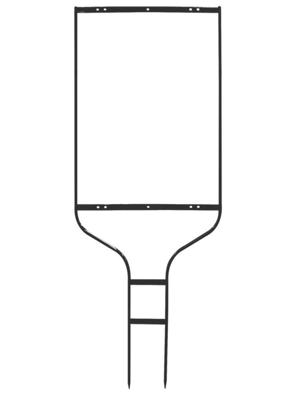 Real Estate Round Rod Sign Frame,  24h x 18w - Black