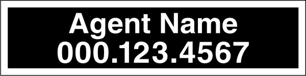 Real Estate Name Sign Rider, 24 GA Steel 6h x 24w