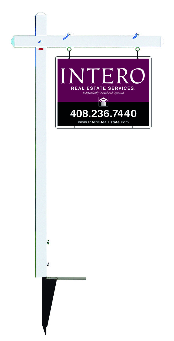 real estate aluminum sign post and sign panel unit, 24 GA steel 18h x 24w