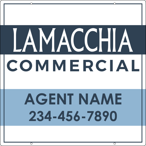 Reflective Commercial Agent Name Hanging Sign Panel, 30h x 30w, 3mm Aluminum Composite