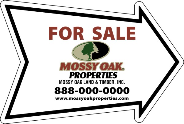 real estate for sale arrow sign panel, 4mm corrugated plastic 18h x 24w