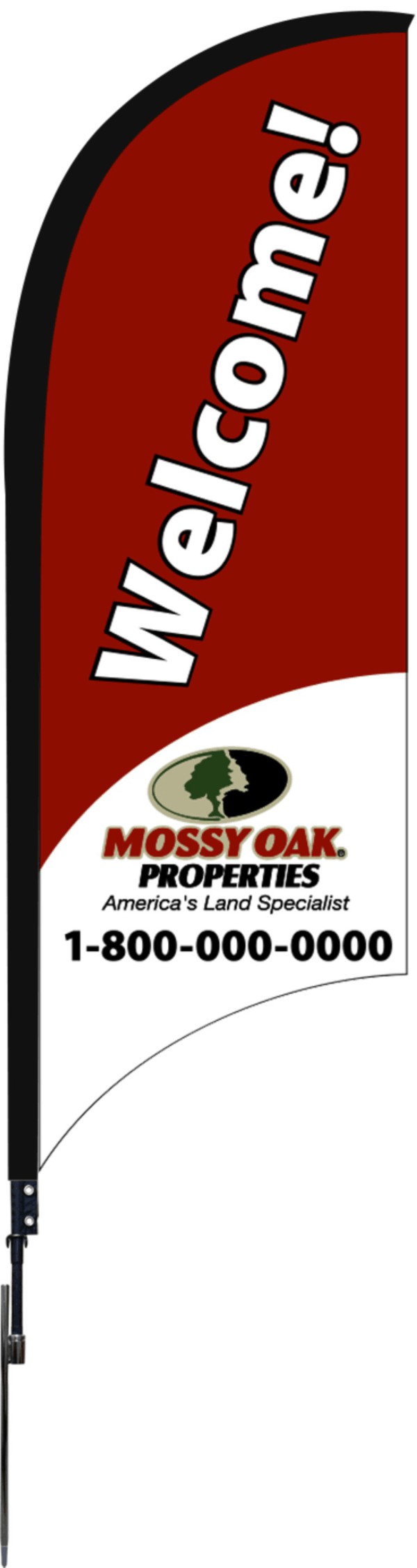 real estate custom feather flag unit, 9-foot