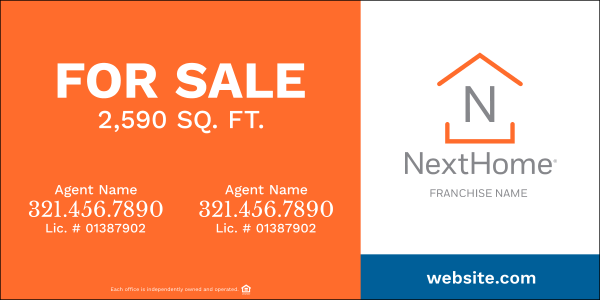 Commercial Agent Sign Panel (SF), 48h x 96w, 6mm Alumalite