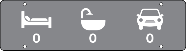 Reflective Bed, Bath and Garage Sign Rider, 6h x 22w, 3mm Aluminum Composite