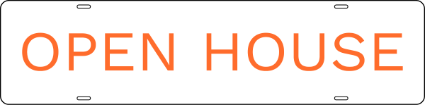Open House Message Sign Rider, 6h x 24w, Steel