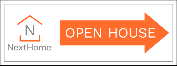 Directional Open House Sign Panel, Corrugated 4mm, 9h x 24w