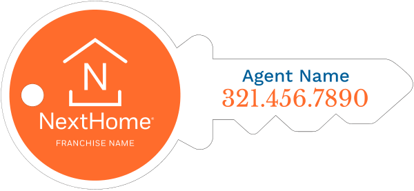 Key Shaped Sign Panel, 16h x 35w, 4mm Corrugated Plastic