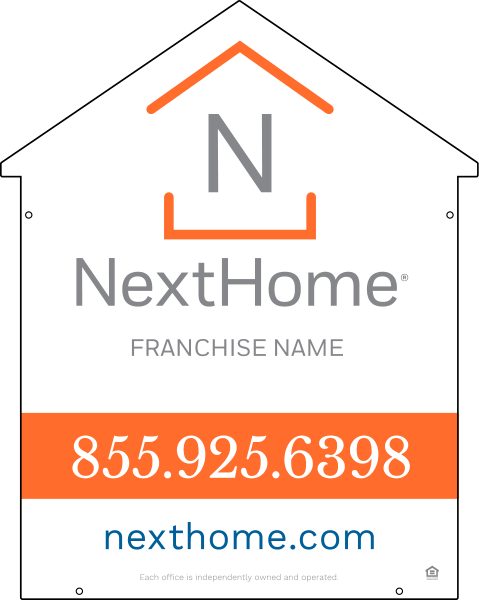 House Shape Sign Panel DF, 30h x 24w, 3mm Aluminum Composite