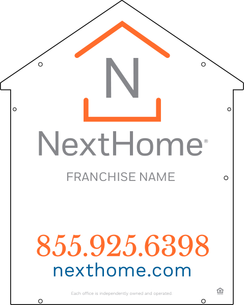 Universal House Shape Sign Panel DF, 30h x 24w, 3mm Aluminum Composite