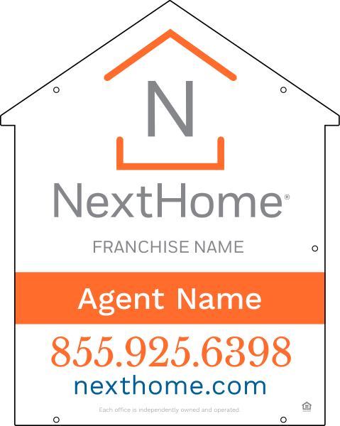 House Shape Hanging Sign Panel DF, 30h x 24w, PVC