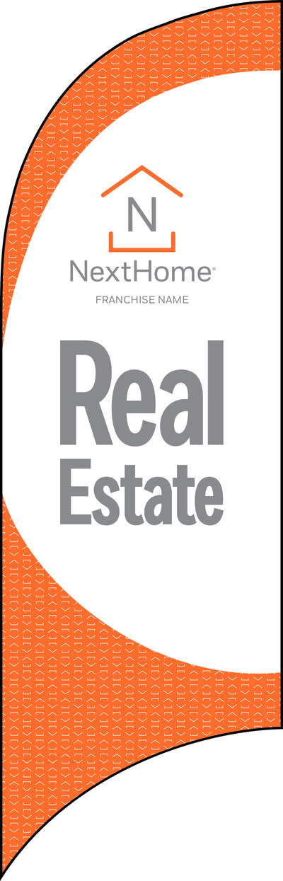 Real Estate Feather Flag Only, 7-Foot- Printed on both sides