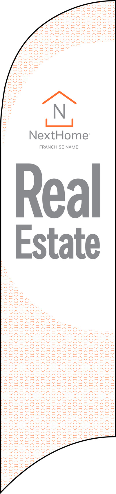 Real Estate Feather Flag Only, 10-Foot- Printed on both sides