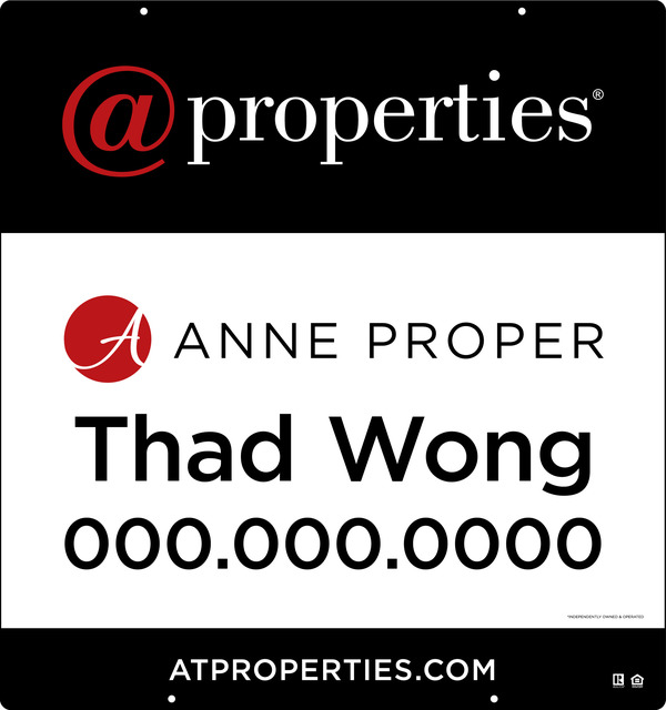 Agent w Logo Hanging Sign Panel, 32h x 30w, 3MM Aluminum Composite